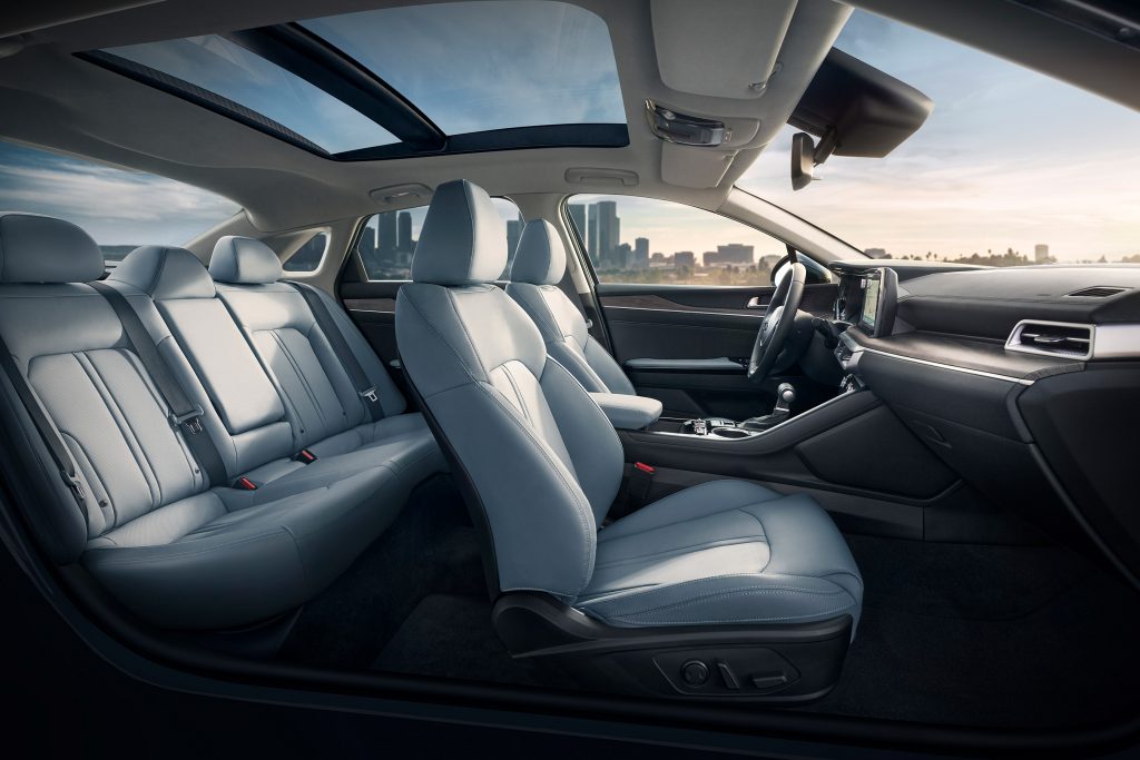Side view inside the all new 2022 Kia K5