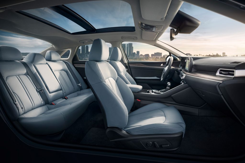 Side view inside the all new 2022 Kia K5