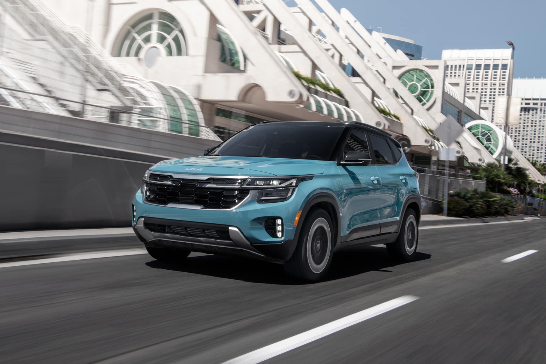 2025 Kia Seltos on the road